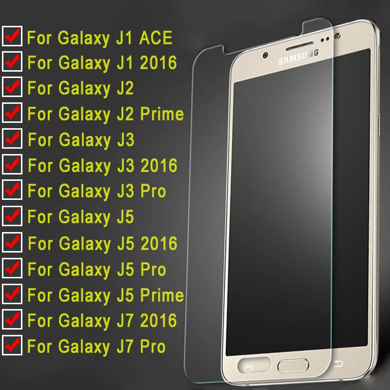 Защитное стекло для samsung j 3 galaxy j7 j5 j3 j2 j1 Prime Pro 2016 закаленное Защита экрана tremp 7 5 2 1 3j