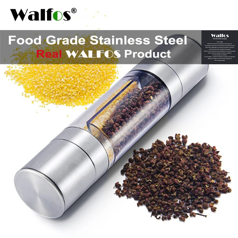 WALFOS Pepper Grinder Mill Plastic Glass Salt Herb Spice Hand Manual Pepper Mill Cooking BBQ Seasoning Mills Kitchen Tools
WALFOS Pepper Grinder Mill Plastic Glass Salt Herb Spice Hand Manual Pepper Mill Cooking BBQ Seasoning Mills Kitchen Tools