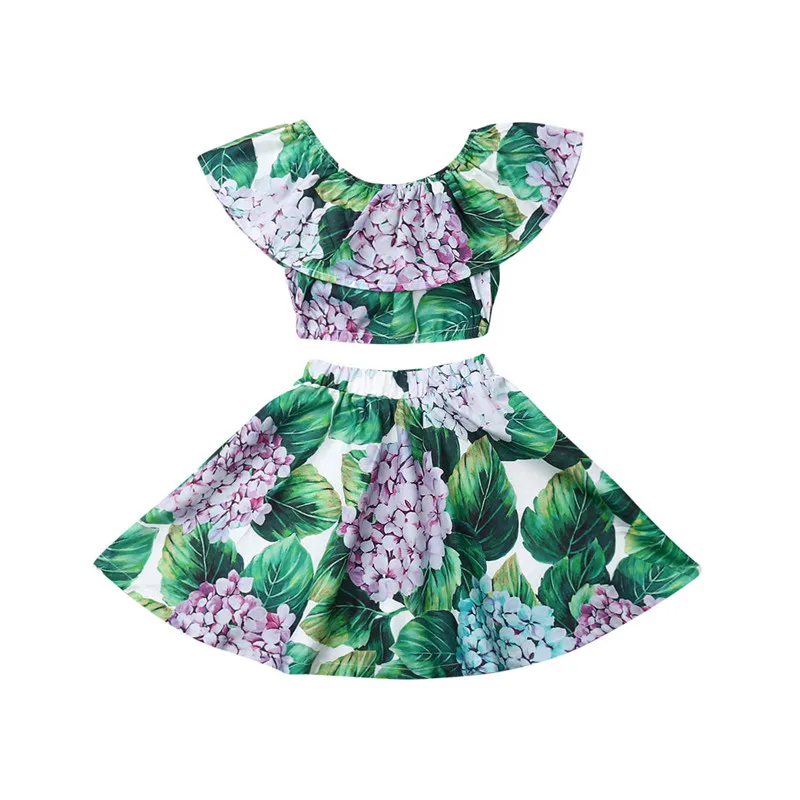 Kids Baby Girl Flowers Outfits Summer Girl Floral 2Pcs Girl Cotton Sets Clothes Ruffle Off Shoulder Crop Tops+A-Line Skirts 1-6Y
Kids Baby Girl Flowers Outfits Summer Girl Floral 2Pcs Girl Cotton Sets Clothes Ruffle Off Shoulder Crop Tops+A-Line Skirts 1-6Y