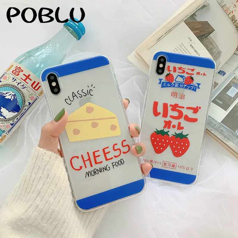 POBLU Cute Cartoon Fruit Strawberry Cheess Cases For iphone XS Max XR Letter Transparent TPU Soft Cover For iphone 6s 7 8 Plus
POBLU Cute Cartoon Fruit Strawberry Cheess Cases For iphone XS Max XR Letter Transparent TPU Soft Cover For iphone 6s 7 8 Plus