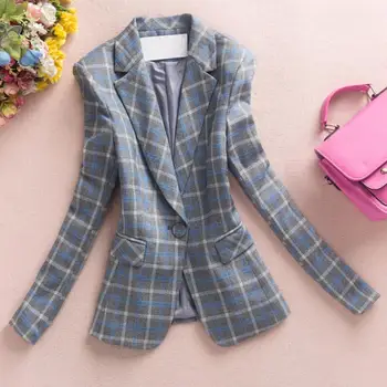 Plaid small suit women 2020 new spring autumn slim long sleeve office lady blazer plus size 4XL
Plaid small suit women 2020 new spring autumn slim long sleeve office lady blazer plus size 4XL