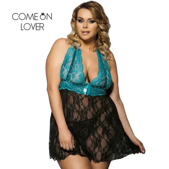 Comeonlover Halter Women Lace Lingerie V Neck Sexy Nighty Floral Off Shoulder Plus Size Chemise High Waist Sleeping Gown RL70102
Comeonlover Halter Women Lace Lingerie V Neck Sexy Nighty Floral Off Shoulder Plus Size Chemise High Waist Sleeping Gown RL70102
