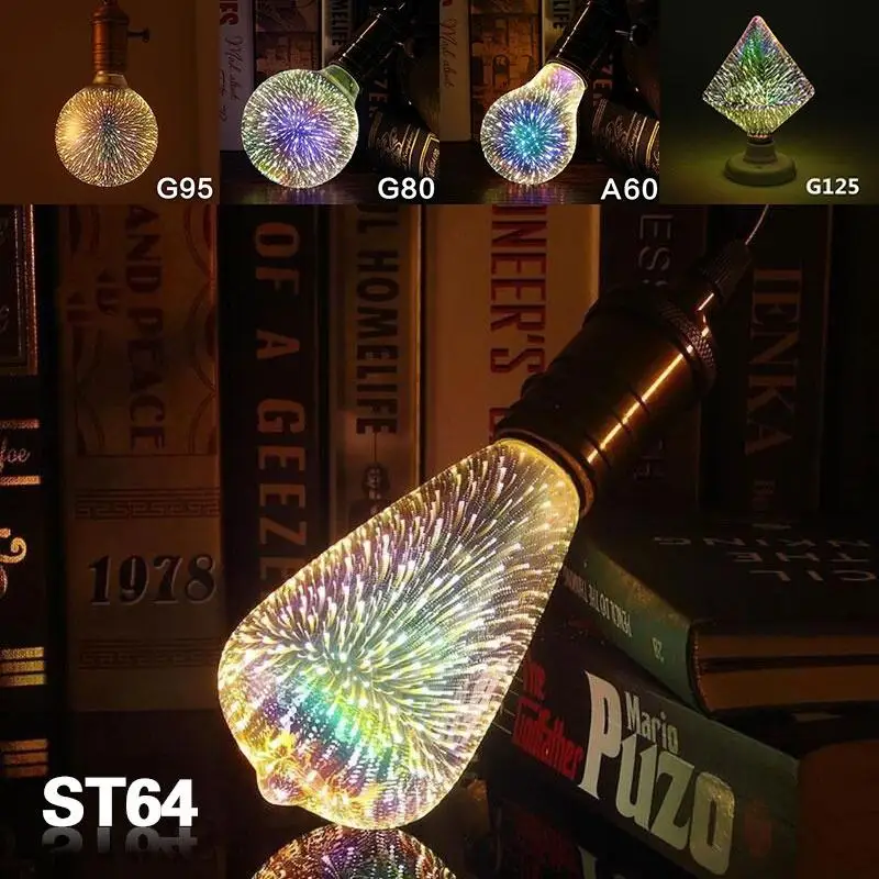 1pcs Light bulb LED light bulb 3D decoration bulb E27 4W 220-240V holiday lighting novelty christmas lamp
1pcs Light bulb LED light bulb 3D decoration bulb E27 4W 220-240V holiday lighting novelty christmas lamp