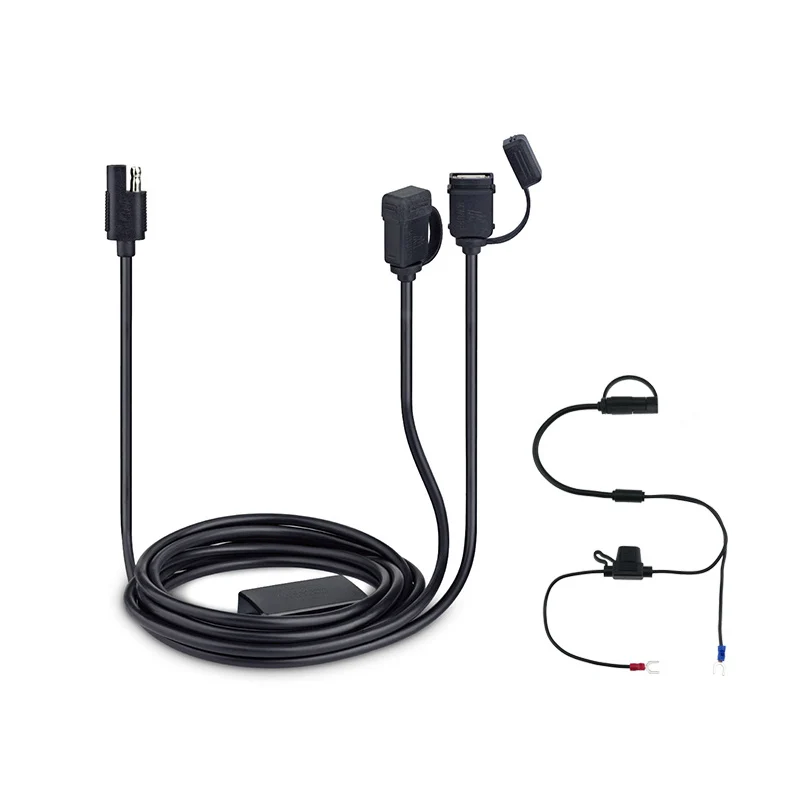 Motorcycle Dual USB Port 12V-24V 2.4A IPX6 Waterproof USB Charger with Micro USB Charging Cable for Smart Phones GPS
Motorcycle Dual USB Port 12V-24V 2.4A IPX6 Waterproof USB Charger with Micro USB Charging Cable for Smart Phones GPS
