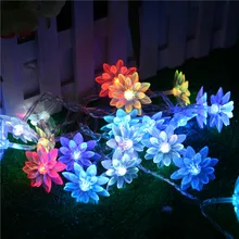 פיות 5m לוטוס פרחי Led מחרוזת אור גרלנד חג המולד שנה החדשה חתונה חג מסיבת בית luminaria קישוט מנורה(China)