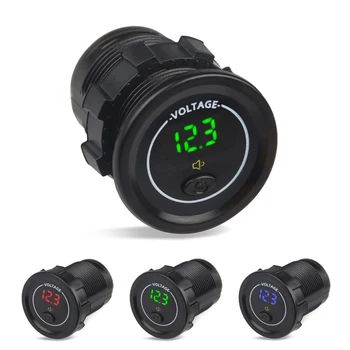 12V-24V Car LED Voltmeter Display with ON OFF Switch Low Voltage Alarm Waterproof Motorcycle Boat Voltage Meter Green Blue Red
12V-24V Car LED Voltmeter Display with ON OFF Switch Low Voltage Alarm Waterproof Motorcycle Boat Voltage Meter Green Blue Red