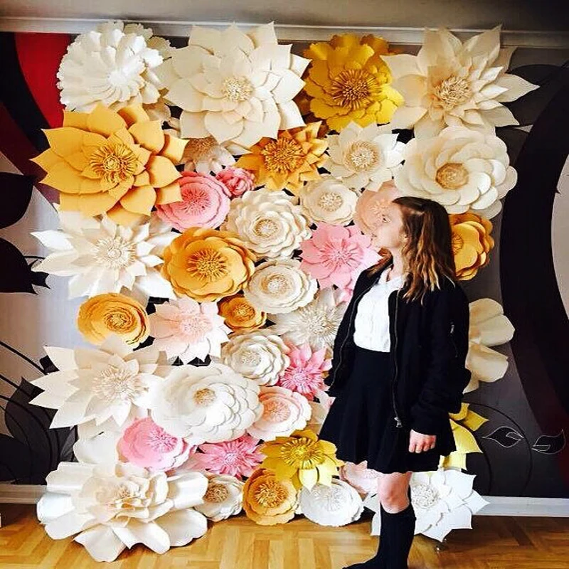 44pcs SET Handmade Cardboard Giant Paper Flowers Wedding Backdrop Background Decorations flores artificiais para decora o
44pcs SET Handmade Cardboard Giant Paper Flowers Wedding Backdrop Background Decorations flores artificiais para decora o
