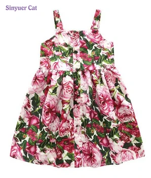 sinyuer cat Summer 2017 Brand Kids Pink Cotton Dresses for Girls Costumes with Button Princess Dress
sinyuer cat Summer 2017 Brand Kids Pink Cotton Dresses for Girls Costumes with Button Princess Dress