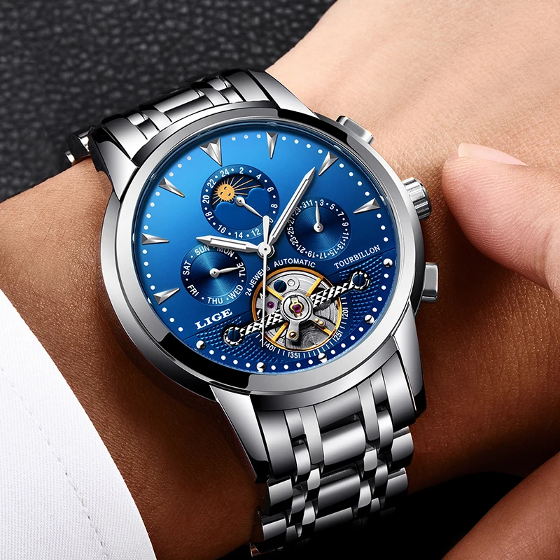 LIGE Relogio Masculino Men Watch Top Brand Luxury Busines Automatic Mechanical Watch Men Full Steels Waterproof Sport Watches
LIGE Relogio Masculino Men Watch Top Brand Luxury Busines Automatic Mechanical Watch Men Full Steels Waterproof Sport Watches