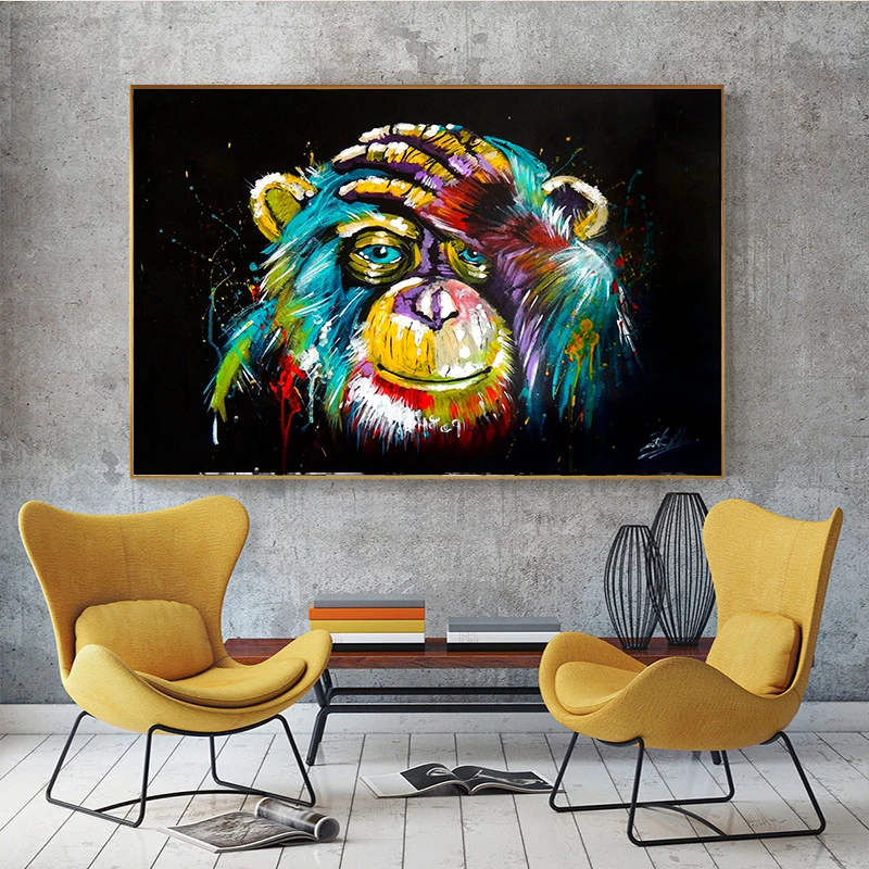 Watercolor Monkey Animal Abstract Canvas Art Nordic Painting Posters and Prints Scandinavian Wall Picture for Living Room Decor
Watercolor Monkey Animal Abstract Canvas Art Nordic Painting Posters and Prints Scandinavian Wall Picture for Living Room Decor