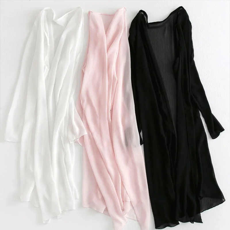 Women Summer Beach Thin Long Sleeve Casual Loose Long Chiffon Kimono Cardigan Blouse Top Sunscreen Clothing
Women Summer Beach Thin Long Sleeve Casual Loose Long Chiffon Kimono Cardigan Blouse Top Sunscreen Clothing