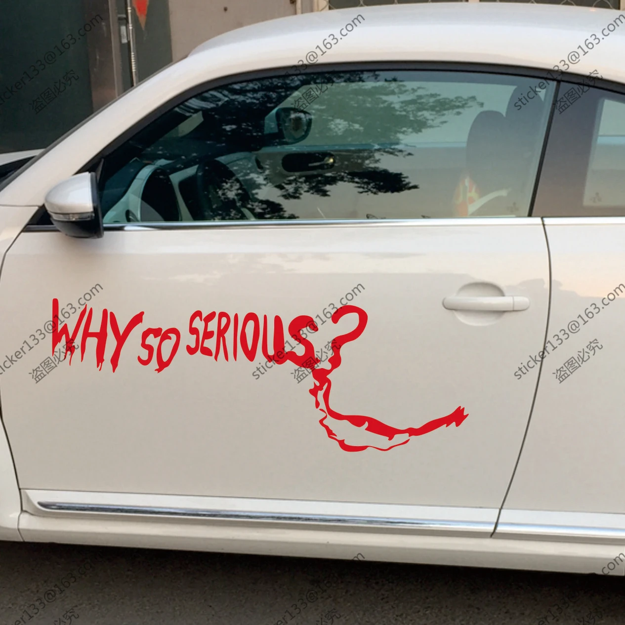 SET OF 2 SIDE MIRROR JOKER AND HARLEY GRAPHIC VINYL DECAL CAR TRUCK STICKER