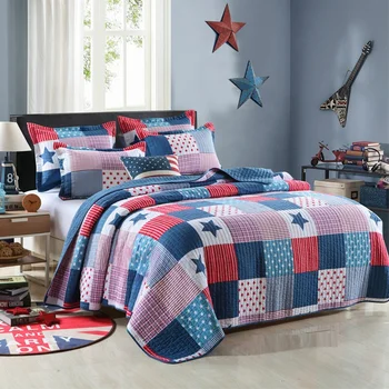 Pentagram Printed Cotton Quilted Blanket Coverlet Plaid Spring Summer Summer Quilt Bed Cover Bedspreads Soft Patchwork Comforter
Pentagram Printed Cotton Quilted Blanket Coverlet Plaid Spring Summer Summer Quilt Bed Cover Bedspreads Soft Patchwork Comforter