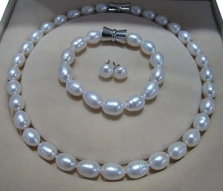 Free shipping hot sale Women Bridal Wedding Jewelry >>Set10-12mm Natural White SOUTH SEA Pearls Necklace Bracelet Earrings 18
Free shipping hot sale Women Bridal Wedding Jewelry >>Set10-12mm Natural White SOUTH SEA Pearls Necklace Bracelet Earrings 18