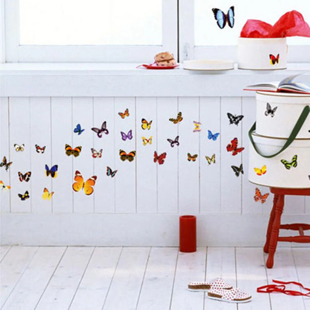 80PCS Home Decor Paper Art Decal Colorful Butterfly Stickers Home DIY Removable Vinyl Wall Papers New Home Improvements
80PCS Home Decor Paper Art Decal Colorful Butterfly Stickers Home DIY Removable Vinyl Wall Papers New Home Improvements