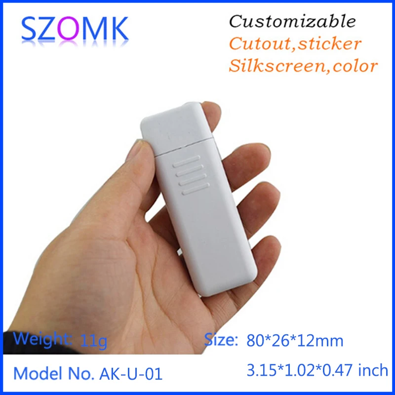 20 pcs/lot Plastic small usb case housing for electronics in white color 80*26*12 mm
20 pcs/lot Plastic small usb case housing for electronics in white color 80*26*12 mm