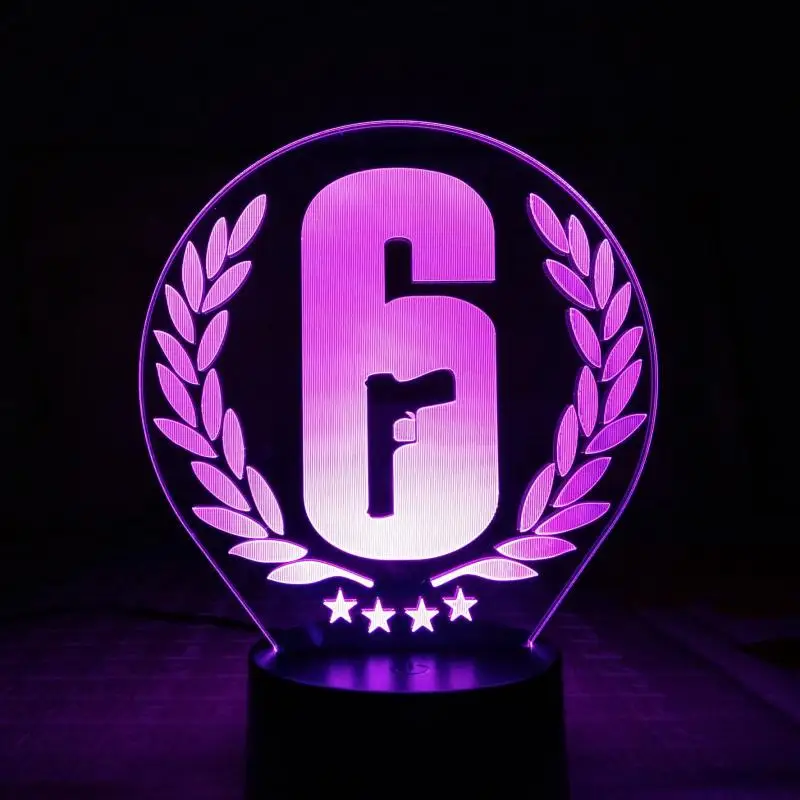 Rainbow Six Siege Table Lamp Touch Sensor 7 Color Changing Child Kids Gift FPS Game Night Light LED Rainbow 6 Logo Bedroom Decor
Rainbow Six Siege Table Lamp Touch Sensor 7 Color Changing Child Kids Gift FPS Game Night Light LED Rainbow 6 Logo Bedroom Decor