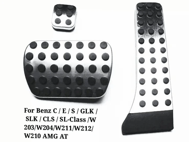 Stainless steel pedal AT for Mercedes Benz C E S GLK SLK CLS SL-Class W203 W204 W211 W212W210 AMG accelerator brake footrest pad 
Stainless steel pedal AT for Mercedes Benz C E S GLK SLK CLS SL-Class W203 W204 W211 W212W210 AMG accelerator brake footrest pad