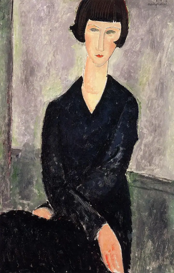

The Black Dress Amedeo Modigliani oil painting for sale online High quality Portrait painting woman Hand painted