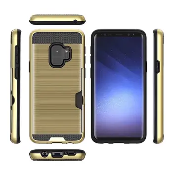 100pcs/lot Hybrid Armor Silicone+PC wire drawing Case with card slot for Samsung S9 S9 Plus A5 A7 A8 2018 A8 Plus
100pcs/lot Hybrid Armor Silicone+PC wire drawing Case with card slot for Samsung S9 S9 Plus A5 A7 A8 2018 A8 Plus