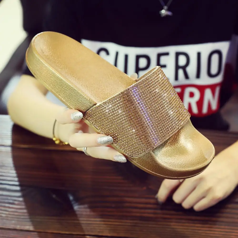 Rhinestone Women Slippers Flip Flops Summer Women Crystal Diamond Bling Beach Slides Sandals Casual Shoes Slip On Slipper
Rhinestone Women Slippers Flip Flops Summer Women Crystal Diamond Bling Beach Slides Sandals Casual Shoes Slip On Slipper