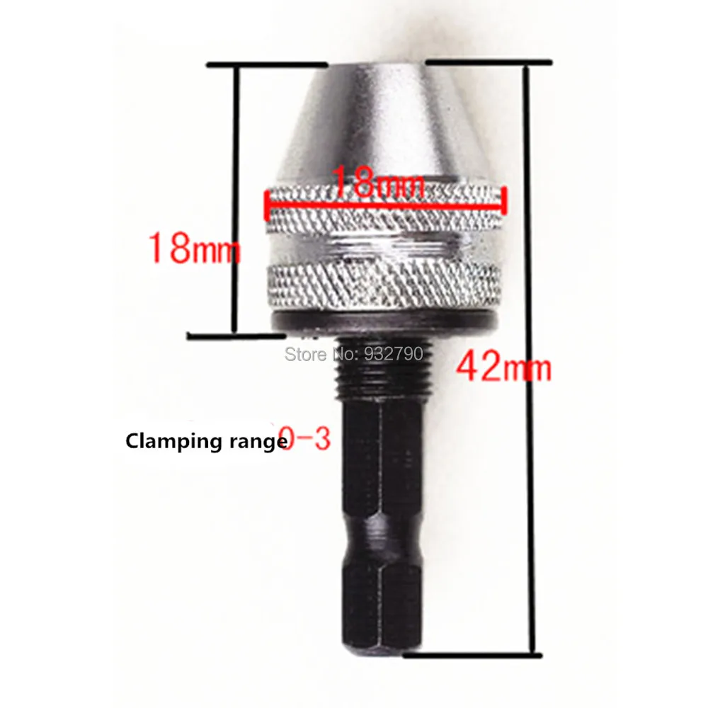 Keyless Conversion Chuck Adapter Drill Screwdriver 1/4" 6mm Quick-change Hex Shank Drill Clamping Range 0-3mm For Impact Driver
Keyless Conversion Chuck Adapter Drill Screwdriver 1/4" 6mm Quick-change Hex Shank Drill Clamping Range 0-3mm For Impact Driver
