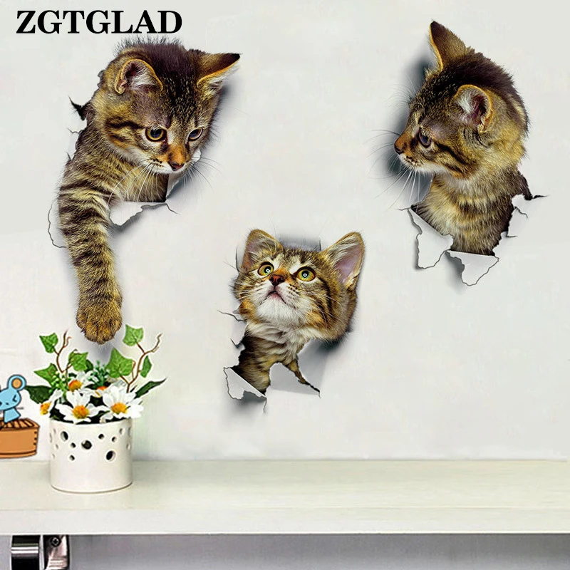 ZGTGLAD 1Pcs 3D Vivid Cats Wall Sticker Toilet Stickers Hole Cats Bathroom Room Decoration Animal Vinyl Decals Art Sticker
ZGTGLAD 1Pcs 3D Vivid Cats Wall Sticker Toilet Stickers Hole Cats Bathroom Room Decoration Animal Vinyl Decals Art Sticker