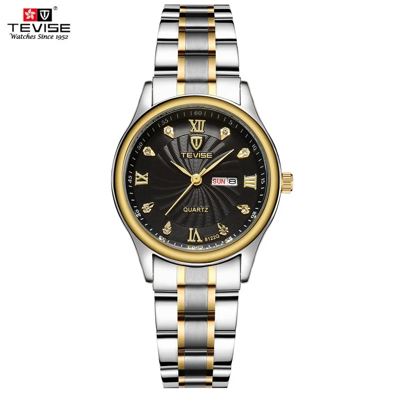 TEVISE Luxury Gold Women Watch 8122Q Day Date Bracelet Watches Ladies Waterproof Fashion Quartz Steel Wrist Watches Montre Femme
TEVISE Luxury Gold Women Watch 8122Q Day Date Bracelet Watches Ladies Waterproof Fashion Quartz Steel Wrist Watches Montre Femme