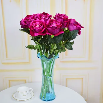 7pcs Velvet roses artificial flowers for home wedding table decorations red blue purple pink fake flower valentine's day gifts
7pcs Velvet roses artificial flowers for home wedding table decorations red blue purple pink fake flower valentine's day gifts