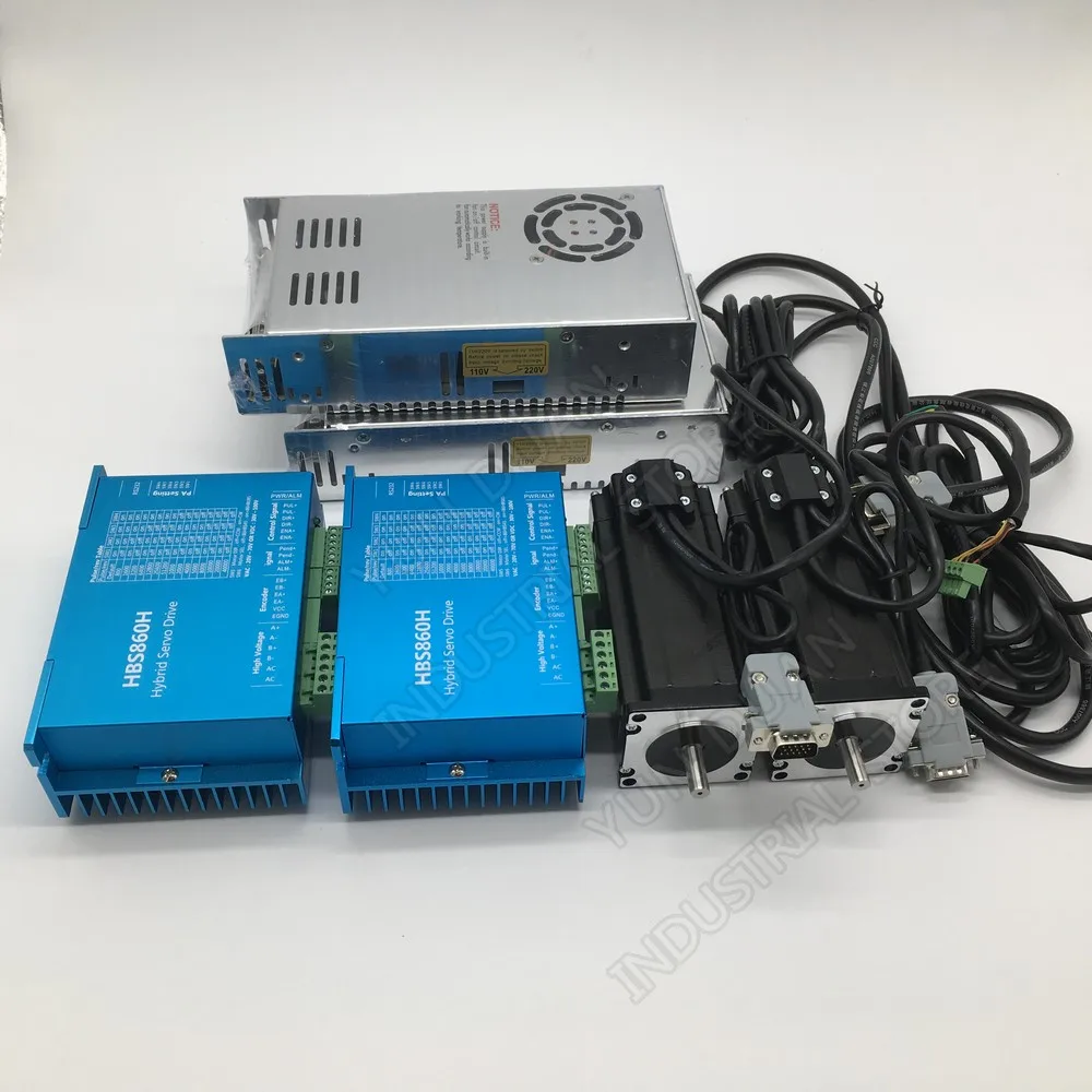 2PCS CNC Kit Nema23 2.2Nm AC DC Closed Loop Stepper Motor Driver W/Cooling fan & 400W Power Supply Hybird Encoder Easy Servo Kit
2PCS CNC Kit Nema23 2.2Nm AC DC Closed Loop Stepper Motor Driver W/Cooling fan & 400W Power Supply Hybird Encoder Easy Servo Kit