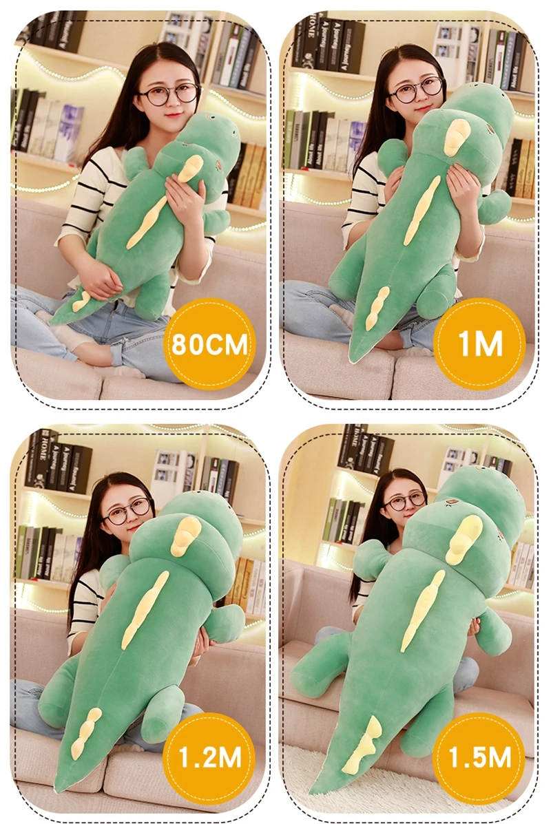 Dorimytrader Cuddly Decompression Dinosaur Plush Pillow Large Stuffed Soft Anime Dinosaurs Doll Anime Toy Children and Adults Gift 120CM 150CM DY50272 (14)
