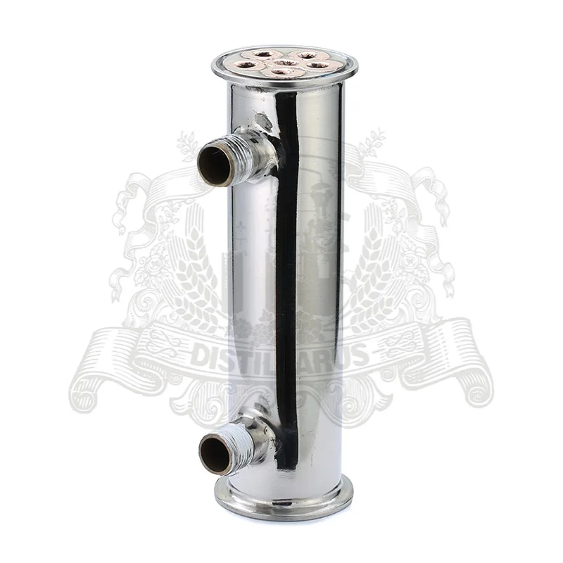 NEW 2" Dephlegmator / Reflux Stainless steel 304 with 6 pcs copper pipes inside , tri-clamp connection OD64
NEW 2" Dephlegmator / Reflux Stainless steel 304 with 6 pcs copper pipes inside , tri-clamp connection OD64