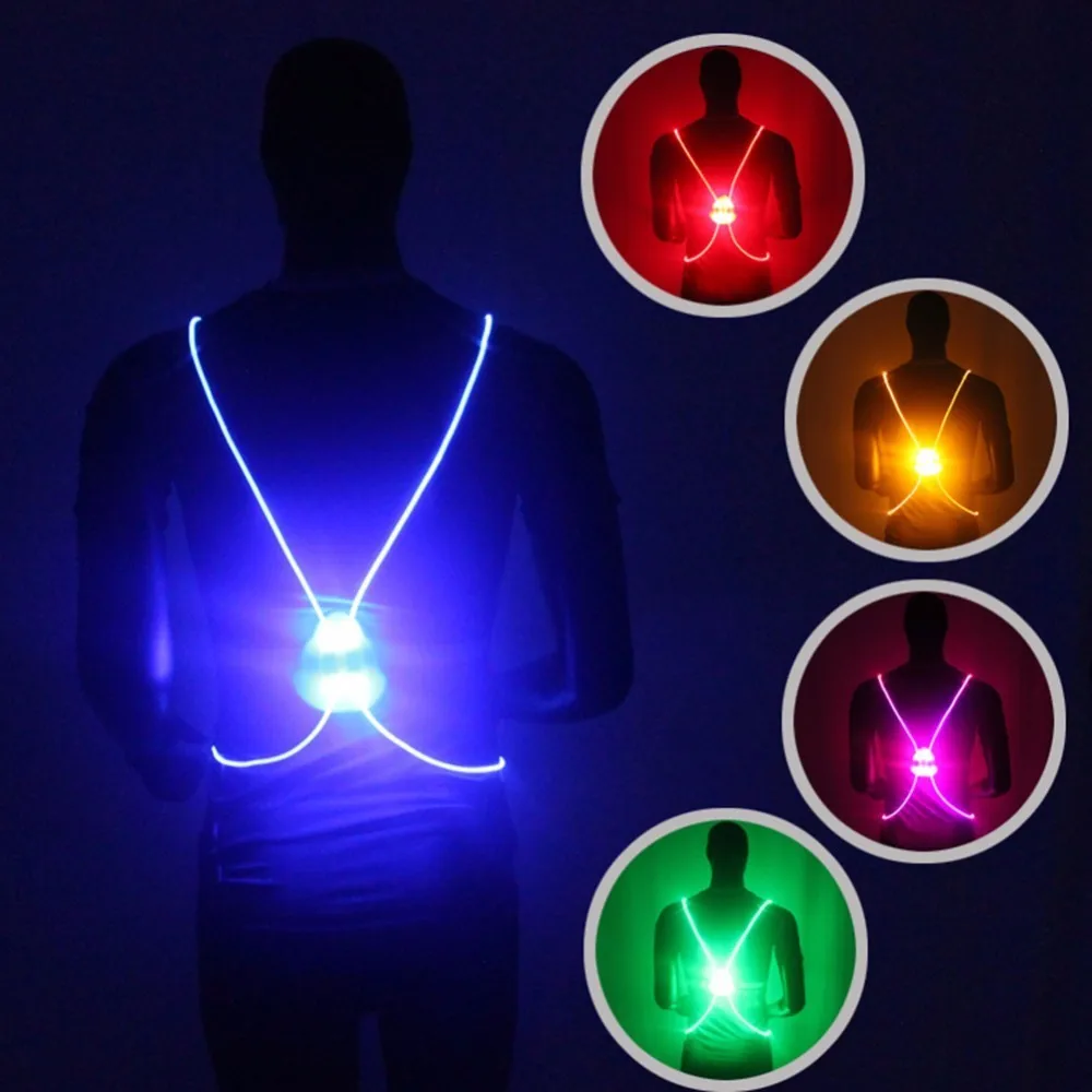 Outdoor Illuminated Reflective Cycling Vest Belt Unisex (6)