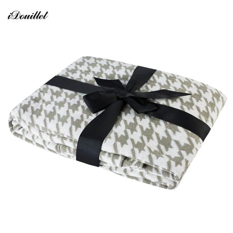 iDouillet Houndstooth Knitted Throw Blanket Textured Soft Cotton for Sofa Couch Armchair Bed Travel Outdoor 130x180cm Couverture
iDouillet Houndstooth Knitted Throw Blanket Textured Soft Cotton for Sofa Couch Armchair Bed Travel Outdoor 130x180cm Couverture