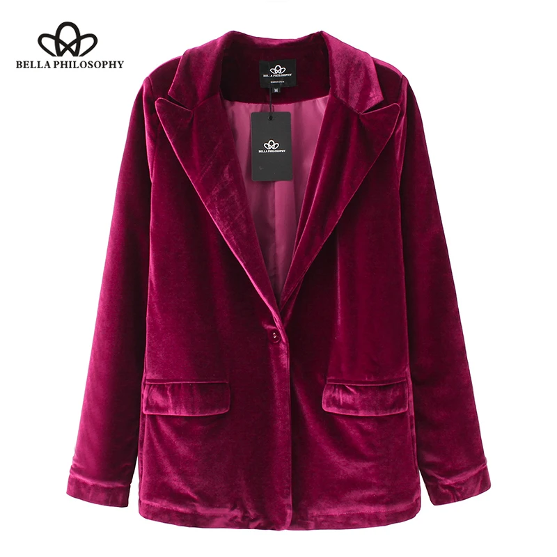 Wonder 2018 new autumn Winter Velvet Blazer Coat Women Suit Blazer Ladies Outwears Black Army Green Winered tops
Wonder 2018 new autumn Winter Velvet Blazer Coat Women Suit Blazer Ladies Outwears Black Army Green Winered tops