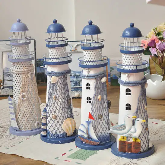 Free Shipping! Mediterranean Ocean Style Metal Lighthouse Candle Holder mixed designs available L size Home Decoration C1030
Free Shipping! Mediterranean Ocean Style Metal Lighthouse Candle Holder mixed designs available L size Home Decoration C1030