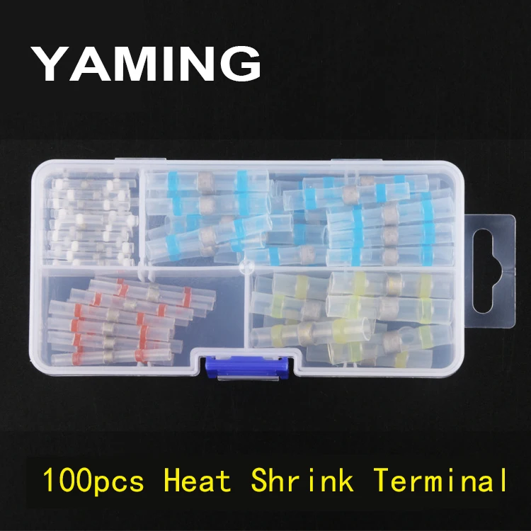 100pcs 4Sizes Waterproof Heat Shrink Butt Connectors Electrical Wire Splice Cable Crimp Terminals Connectors with box P358
100pcs 4Sizes Waterproof Heat Shrink Butt Connectors Electrical Wire Splice Cable Crimp Terminals Connectors with box P358