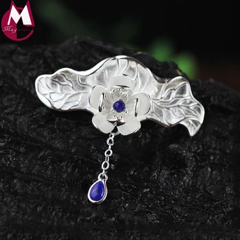 Silver 925 Jewelry Gemstone Lotus Leaf Lapis Flower Necklaces & Pendants For Women Fashion Plant Valentine's Day Gifts SP68
Silver 925 Jewelry Gemstone Lotus Leaf Lapis Flower Necklaces & Pendants For Women Fashion Plant Valentine's Day Gifts SP68