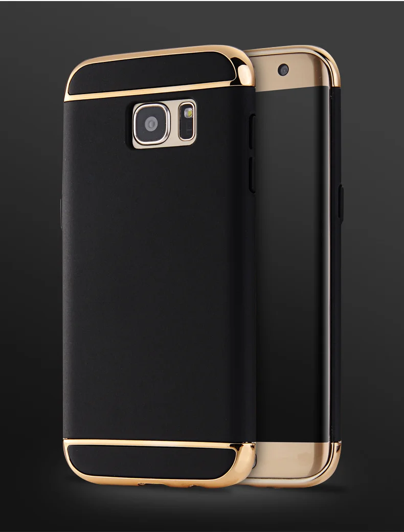 Luxury Case For Samsung Galaxy S8 S7 S6 edge plus Cover 360 Degree Protection 3 in 1 cases c7 c9 note5 s8 note8 |