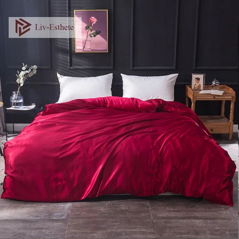 Liv-Esthete 2019 Luxury 100% Silk Wine Red Bedding Sets Silky 1pcs Duvet Cover Set Bed Set Single Double Queen King Quilt Cover
Liv-Esthete 2019 Luxury 100% Silk Wine Red Bedding Sets Silky 1pcs Duvet Cover Set Bed Set Single Double Queen King Quilt Cover