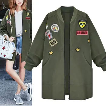 *2019 Autumn Coats New Women Jacket Slim Long Sleeve Women Jacket Army Green Cartoon Outwear Jacket new*
*2019 Autumn Coats New Women Jacket Slim Long Sleeve Women Jacket Army Green Cartoon Outwear Jacket new*