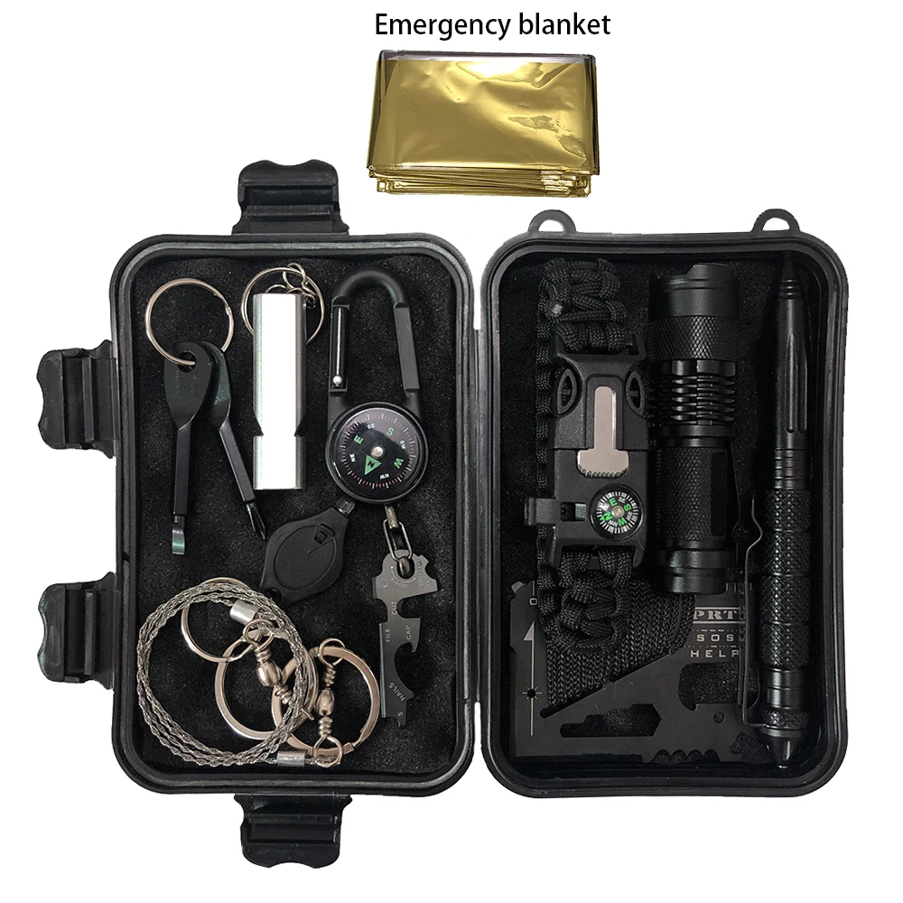 12 in 1 Camping Survival Kit Set Outdoor Travel Multifunction First aid SOS EDC Emergency Supplies Portable Survival Equipment
12 in 1 Camping Survival Kit Set Outdoor Travel Multifunction First aid SOS EDC Emergency Supplies Portable Survival Equipment