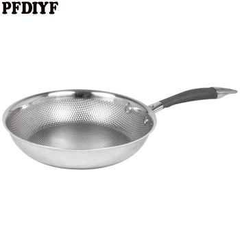 PFDIYF 304 Stainless Steel Frying Pan Uncoated Non-Stick 20cm Skillet Pan thick three-layer Pans With Anti-skid Anti-hot handle
PFDIYF 304 Stainless Steel Frying Pan Uncoated Non-Stick 20cm Skillet Pan thick three-layer Pans With Anti-skid Anti-hot handle