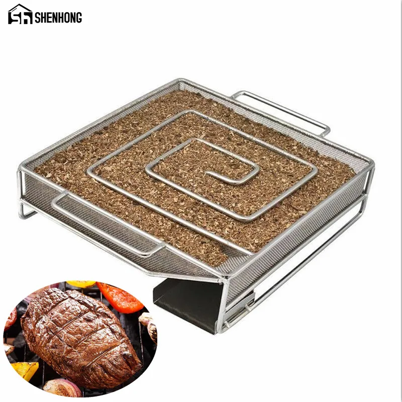 SHENHONG Various Shape Cold Smoke Generator for BBQ Grill or Smoker Wood Dust Hot and Cold Smoking Salmon Meat Burn Cooking Tool
SHENHONG Various Shape Cold Smoke Generator for BBQ Grill or Smoker Wood Dust Hot and Cold Smoking Salmon Meat Burn Cooking Tool