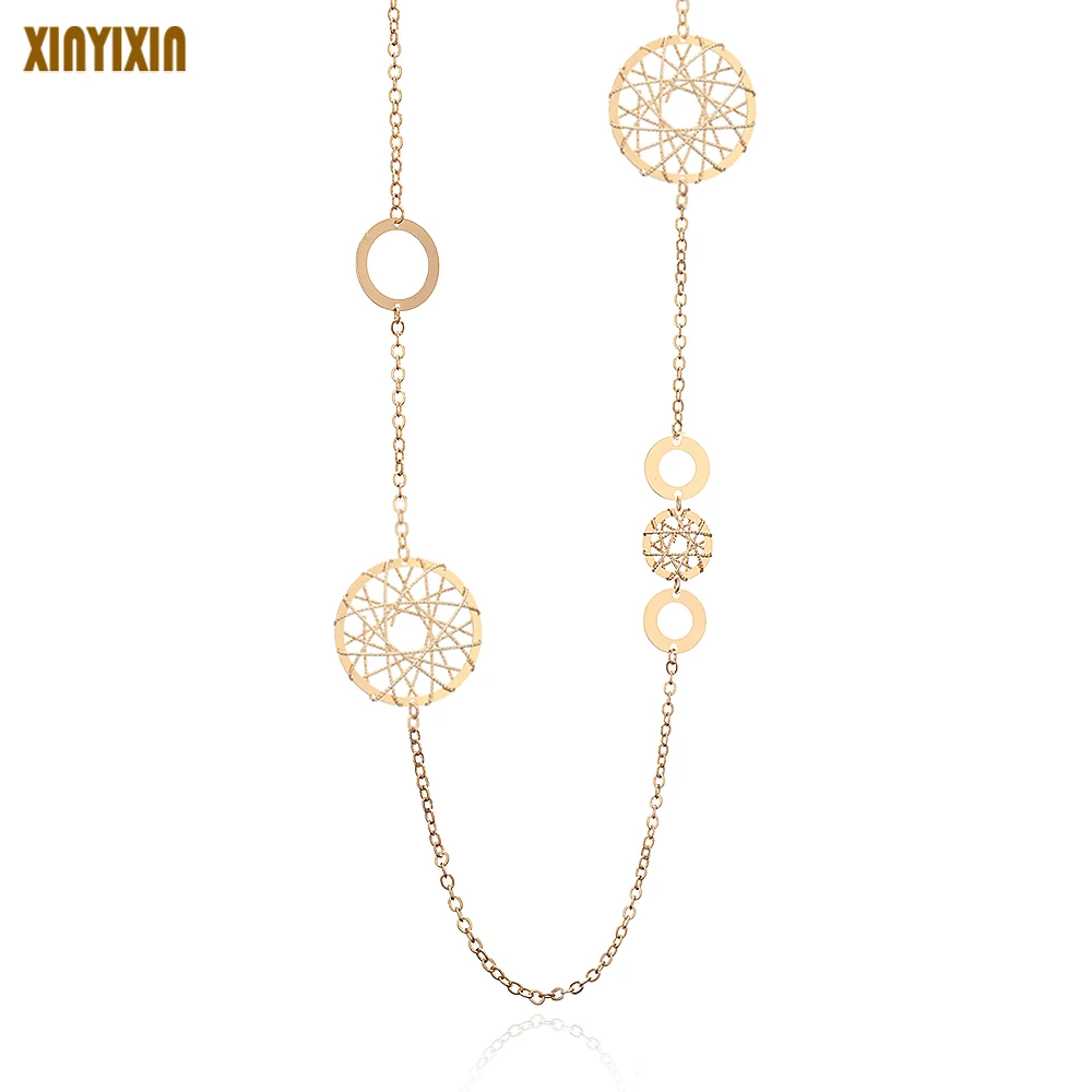 Gold Round Circles Long Necklace for Women Simple Punk Style Unisex Winding Wire Ball Sweater Chain 2019 Fashion Jewelry Gift
Gold Round Circles Long Necklace for Women Simple Punk Style Unisex Winding Wire Ball Sweater Chain 2019 Fashion Jewelry Gift