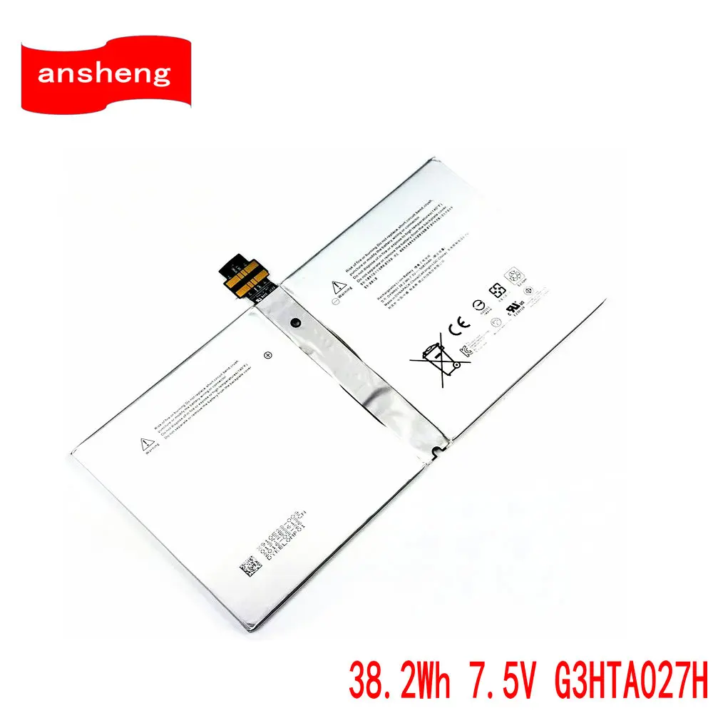 High Quality 38.2Wh 7.5V G3HTA027H battery for Microsoft 1724 Surface 4 Surface Pro 4 12.3" Tablet Series DYNR01 5087mAh
High Quality 38.2Wh 7.5V G3HTA027H battery for Microsoft 1724 Surface 4 Surface Pro 4 12.3" Tablet Series DYNR01 5087mAh
