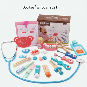Wooden Children's Medical Equipment Play House Real Life Doctor Toy Set Girl Nurse Doctor Stethoscope Pretend Play Toy GF124
Wooden Children's Medical Equipment Play House Real Life Doctor Toy Set Girl Nurse Doctor Stethoscope Pretend Play Toy GF124