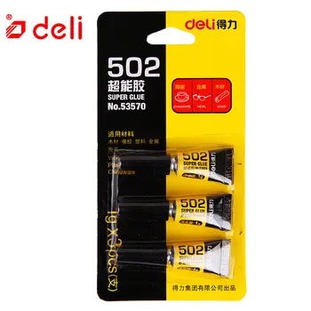 Deli 3PCS Super Strong Glue 502 Liquid Glue for Glass Metal Ceramic Stationery Office Material Contact Adhesive Liquid Glue
Deli 3PCS Super Strong Glue 502 Liquid Glue for Glass Metal Ceramic Stationery Office Material Contact Adhesive Liquid Glue