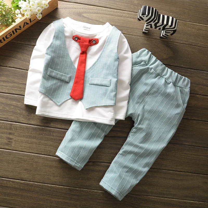 

BibiCola infant baby clithing set bebe spring autumn school uniform clothes suit newborn boys gentleman style outfits baby set