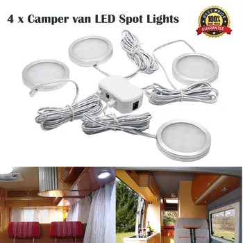 4pcs 12V Interior White LED Spot Lights 2.5W For VW T4 T5 Camper Van Caravan Motorhome White Lights 6500K
4pcs 12V Interior White LED Spot Lights 2.5W For VW T4 T5 Camper Van Caravan Motorhome White Lights 6500K